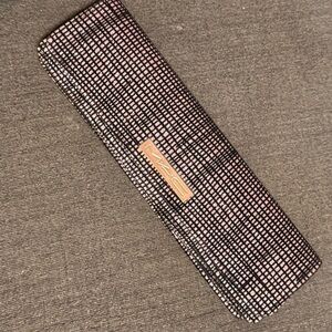 MAC purple and black velvet clutch